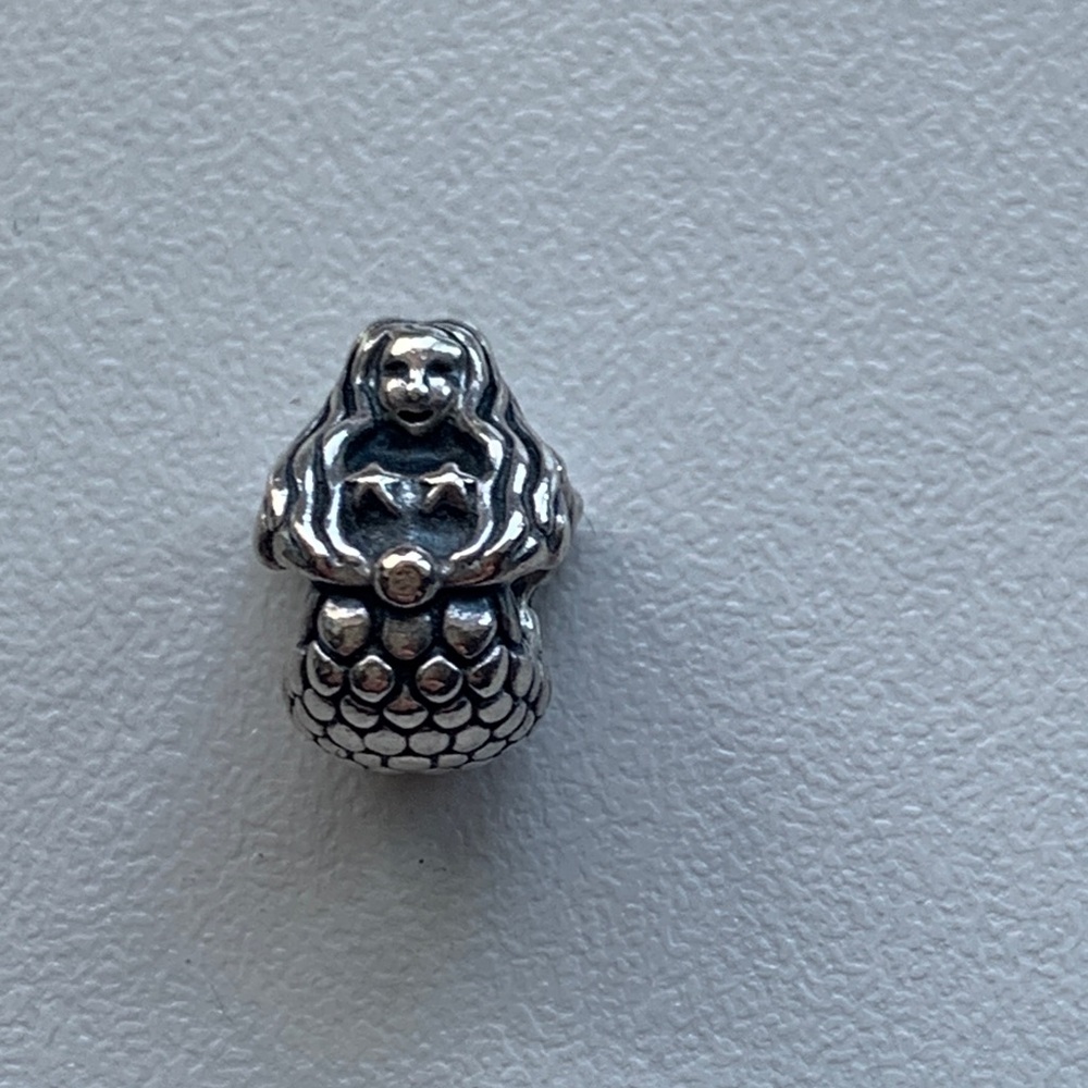 Pandora Retired Sterling Silver Mermaid Charm Pendant - Silver